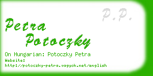 petra potoczky business card